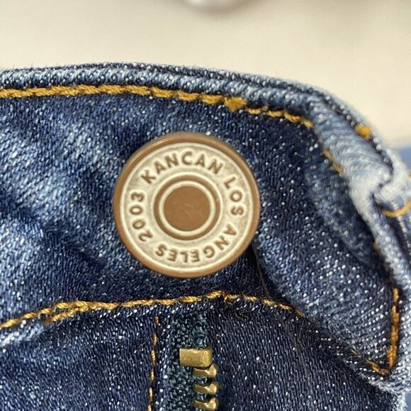 KanCan Womens Size 9 / 28  High Rise Skinny Jeans Medium Dark Wash Cut 4891 - Picture 5 of 11